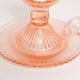 Pale pink glass candlestick mid-century, Europe, 1960s