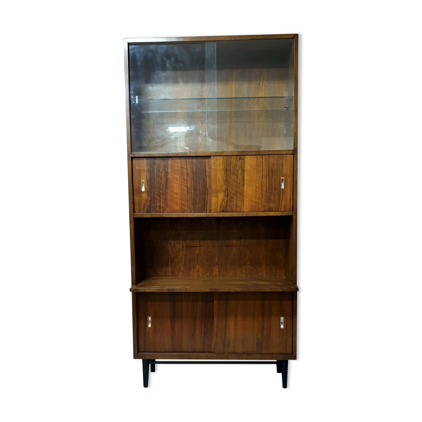 Bibliothèque rénovée vitrine années 1960 rétro vintage, Polska