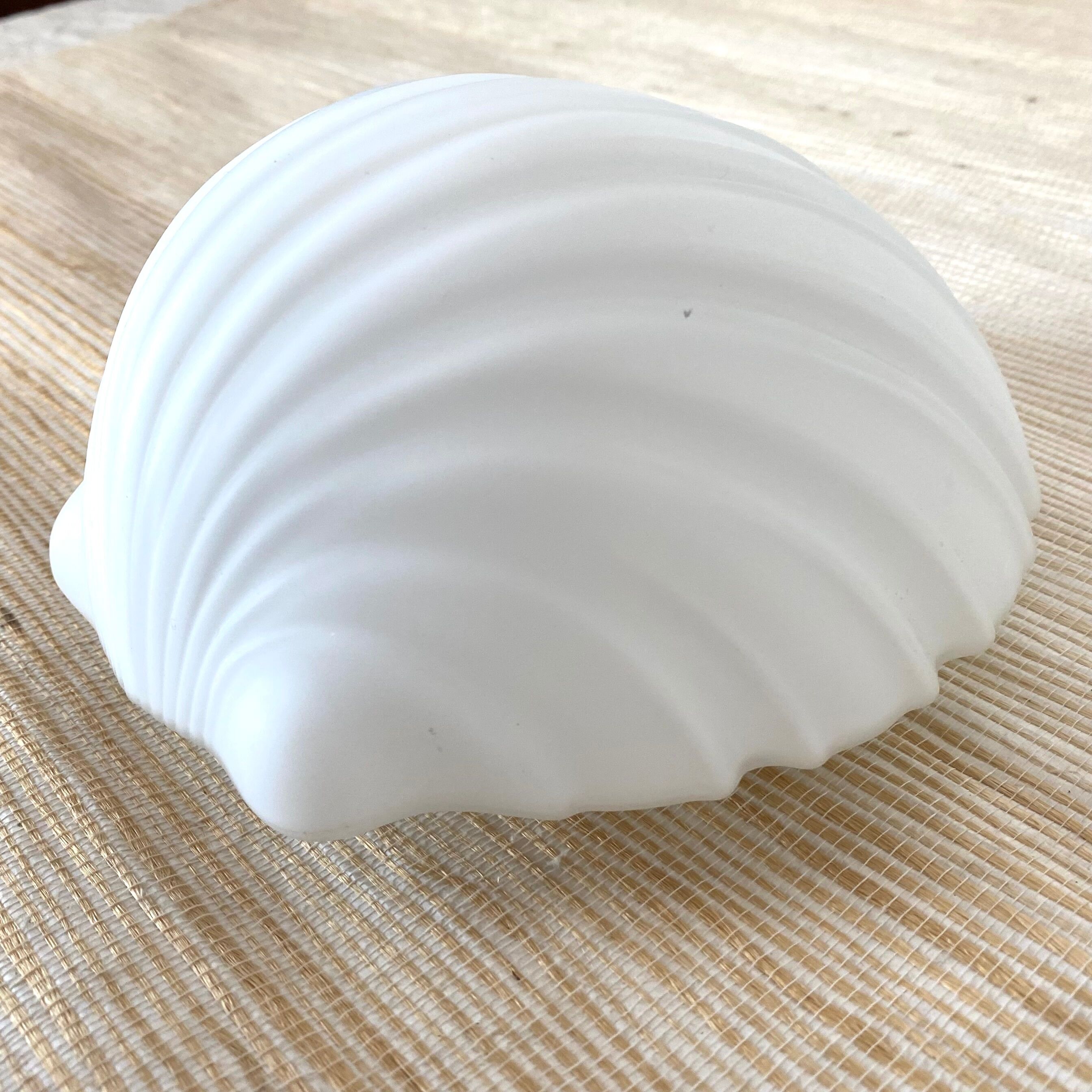 Opaline shell ceiling lamp