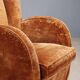 Vintage velvet armchair design Italy 1940s-1950s
