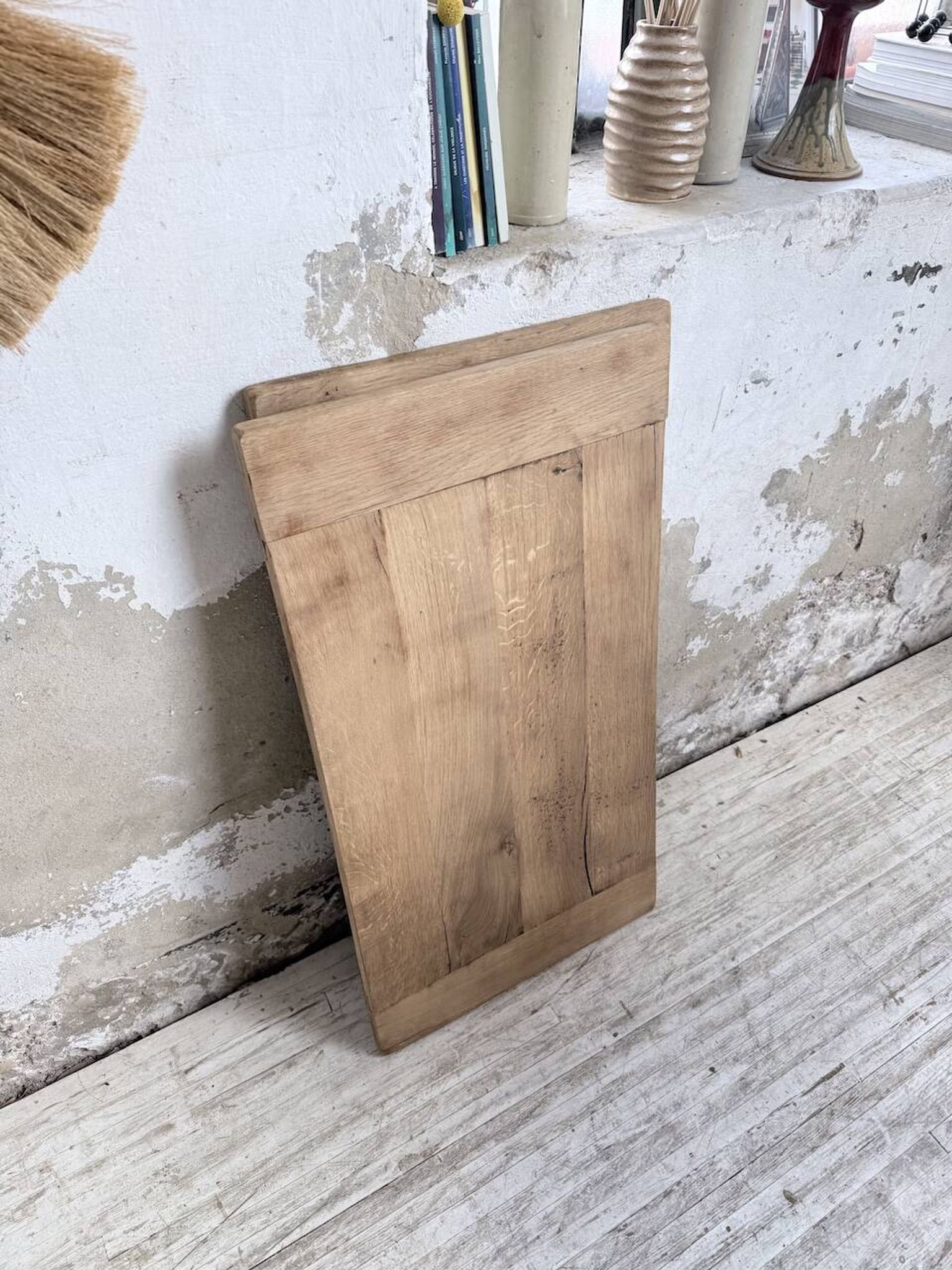 Solid oak farmhouse table with extensions (190-280cm) 1950