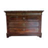 Parisian chest of drawers in mahogany, Charles X style, nineteenth.