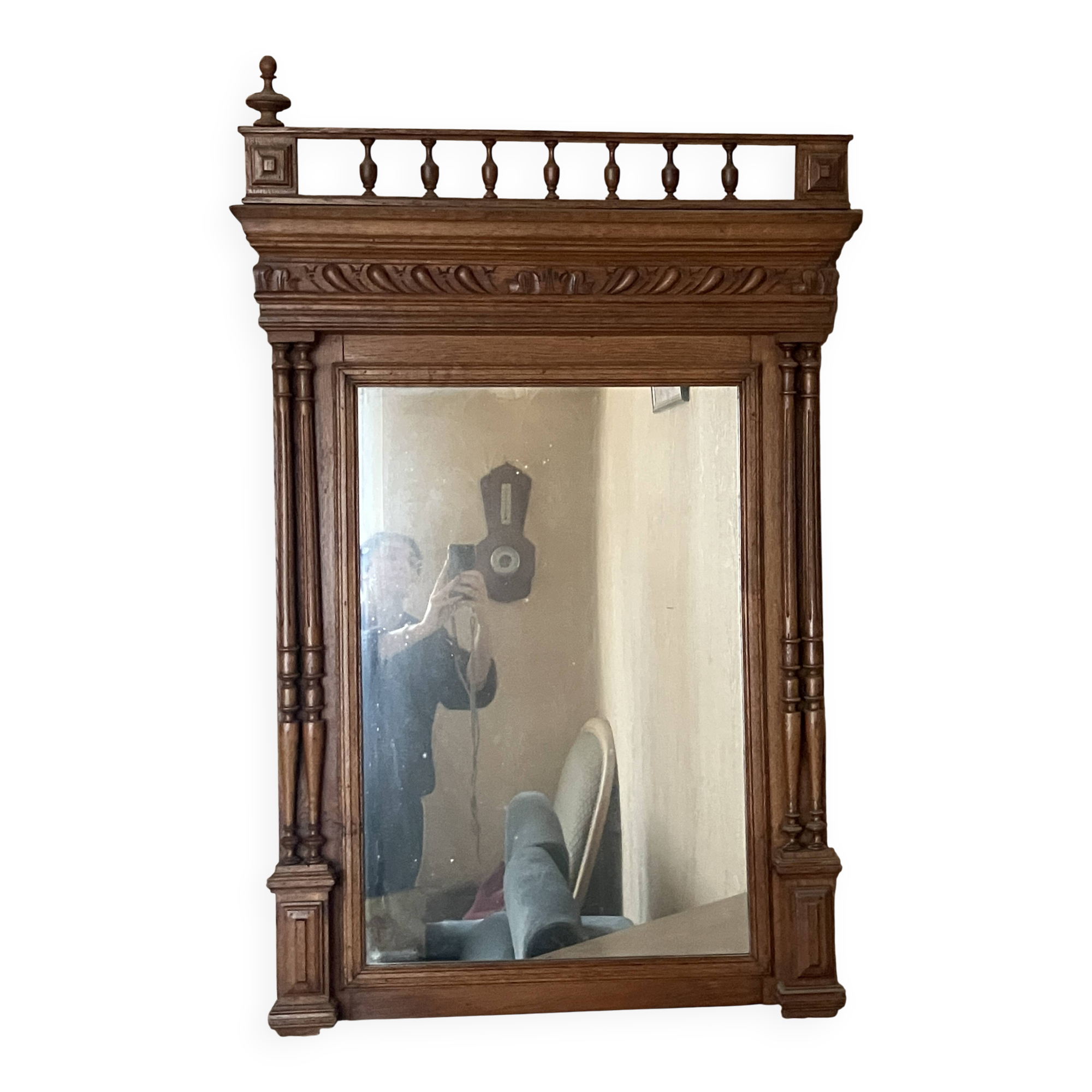 Carved mirror in Henri II style