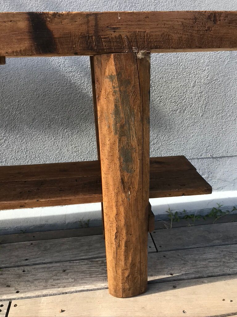 250cm oak carpenter's workbench, early XX