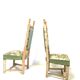 Paire de chaises de cheminée années 40