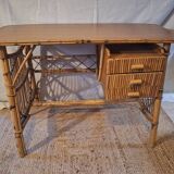 60s bamboo and rattan desk.