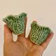 Set of 3 vintage pieces of serving cabbage, salt-pepper, mustard and ravier