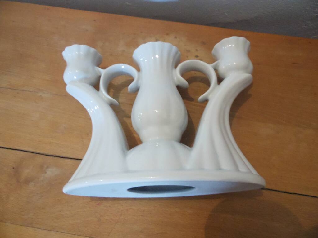 White ceramic candlestick