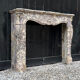 Louis XV style fireplace in Brocatelle marble, circa 1880.