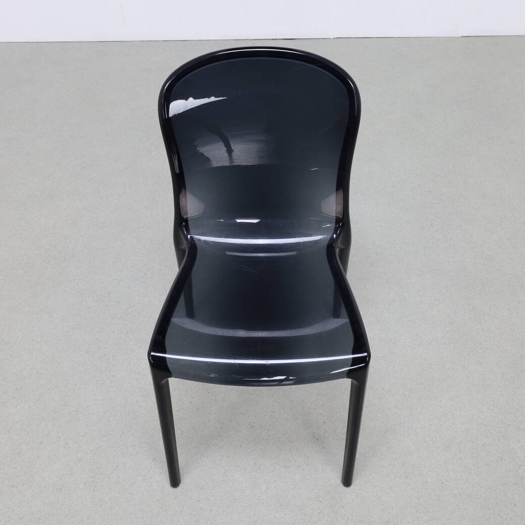 4x Dining Chair in Smoked Plexiglass, 2000s