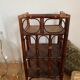 Wooden and rattan shelf