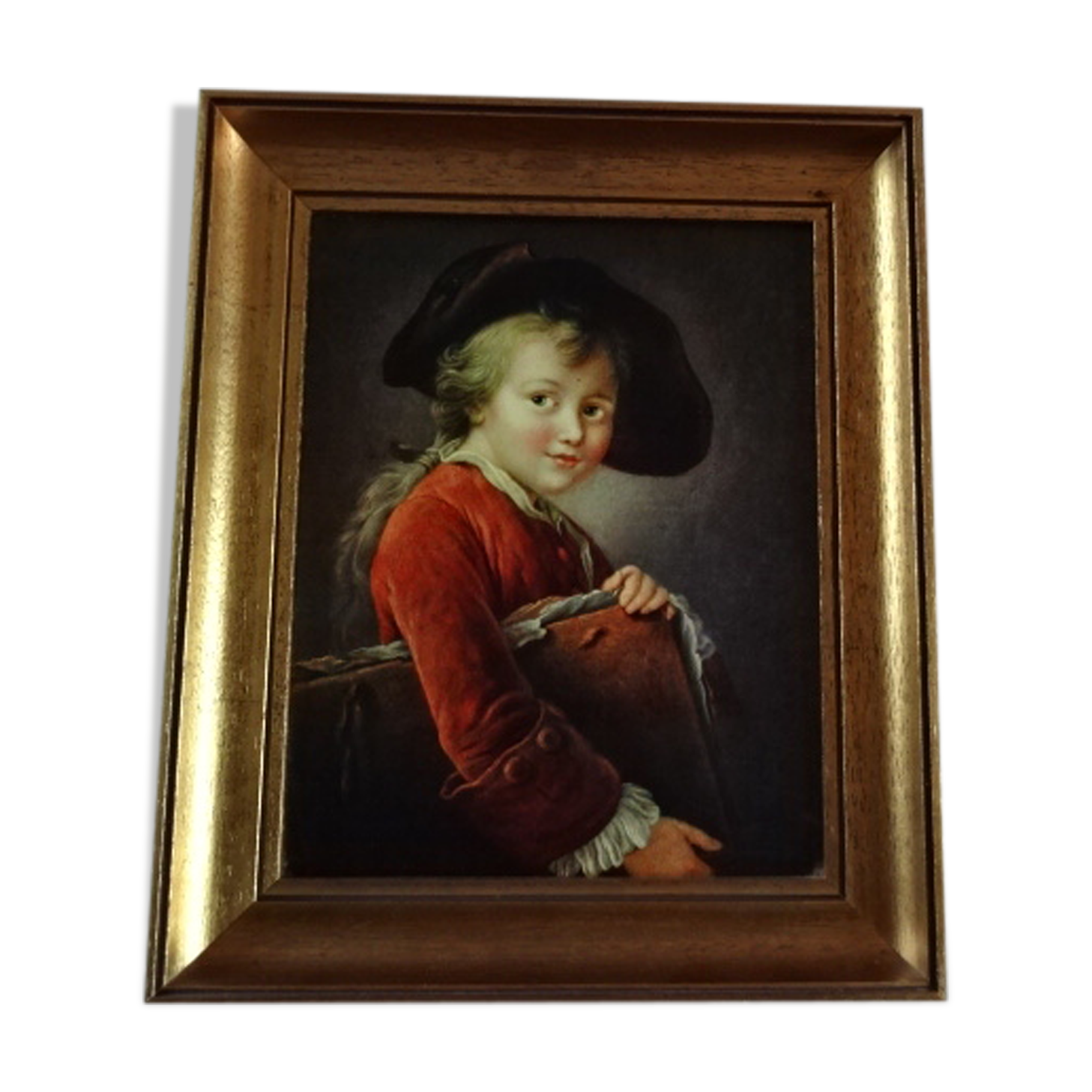Painting the editions braun 1969 " drouais the young student 32.5 x 37 cm