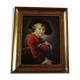 Painting the editions braun 1969 " drouais the young student 32.5 x 37 cm