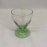 Series of 6 uraline digestive glasses