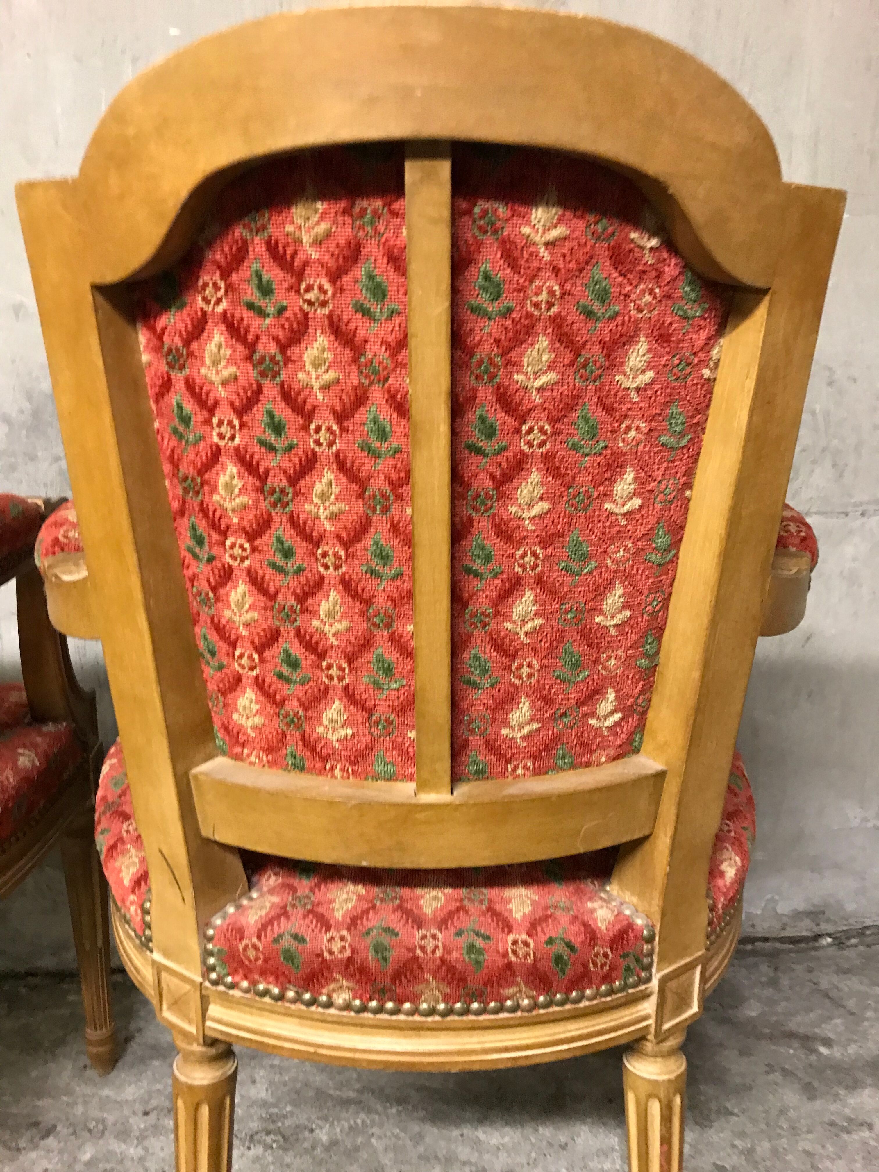 Pair of armchairs Louis XVI