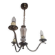 Lustre 1950, 1960 3 lumières métal doré et verre