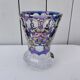 Vase en cristal de Bohème, décor floral peint et émaillé