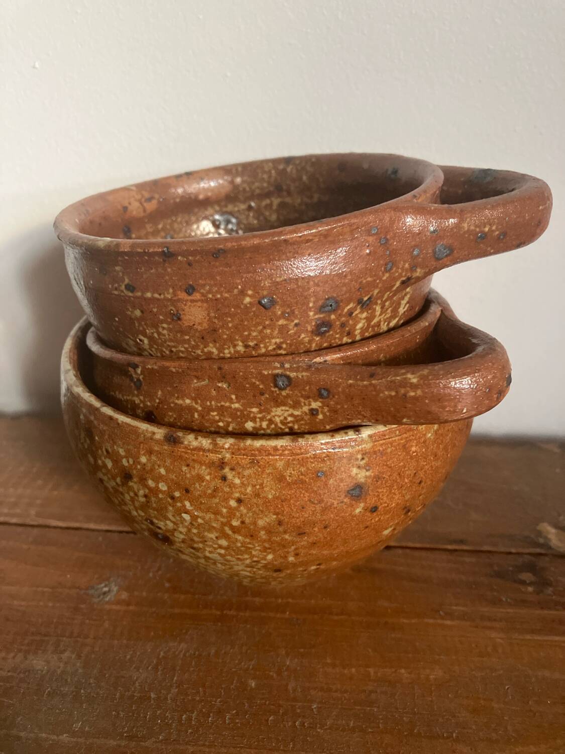 3 stoneware bowls