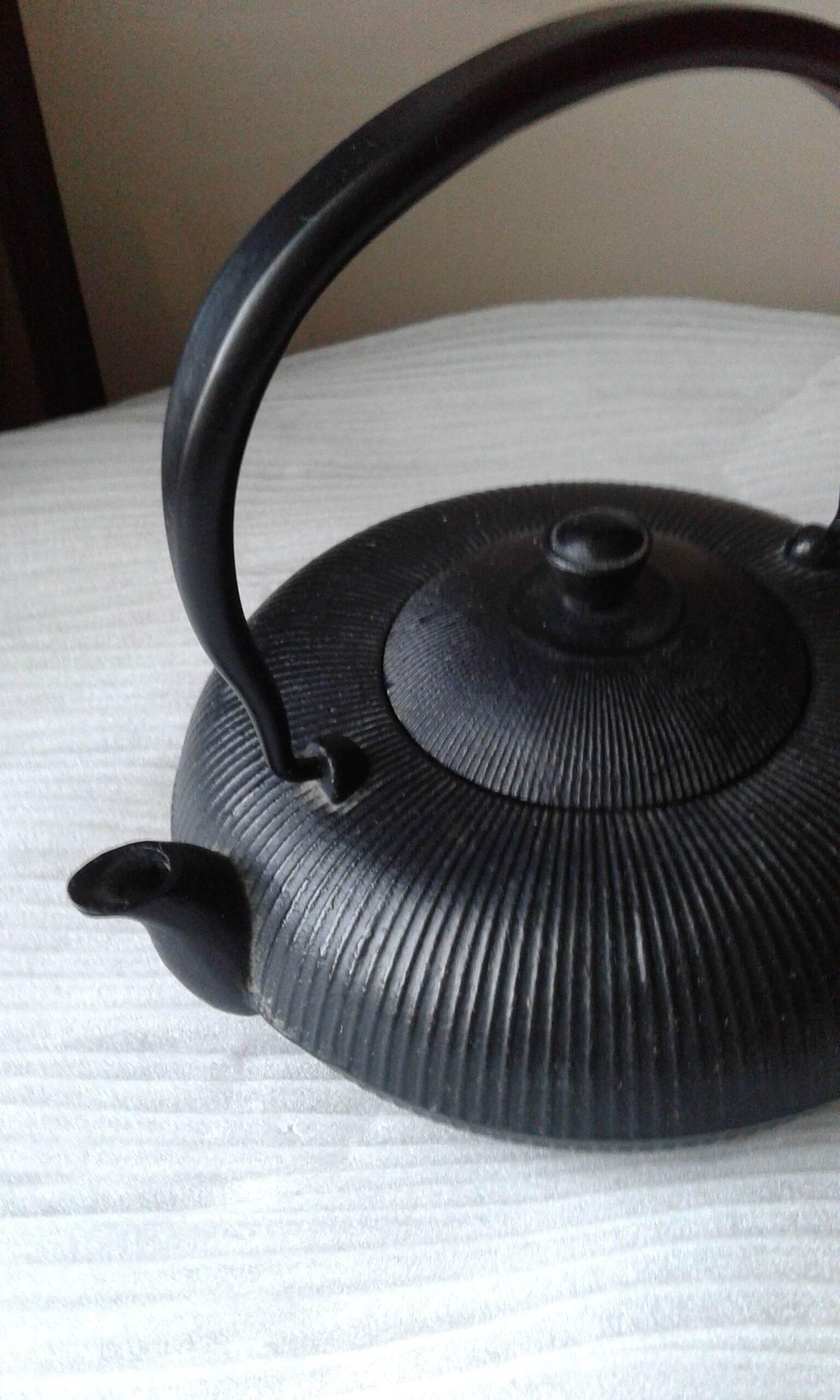 Chinese teapot black cast iron