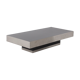 Brushed aluminium coffee table