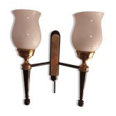 Applique double opaline et bronze