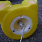 Lampe à poser lapin jaune design vintage années 1980