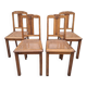 4 chaises cannées art deco