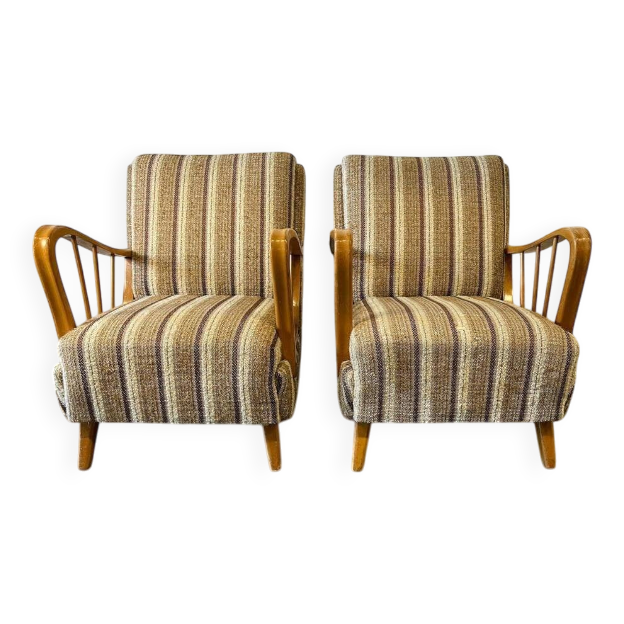 Set of 2 vintage armchairs / cocktail chairs / individual seats