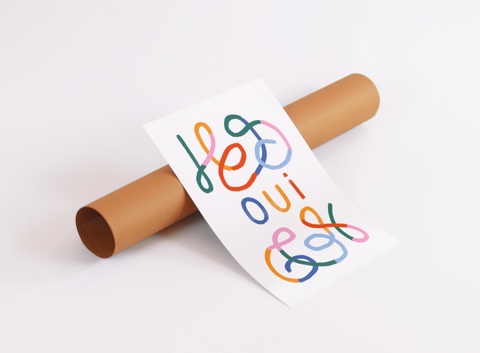 Wall poster Yes multicolor lines 30cm*40cm