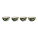 Set of 4 Chinese porcelain bowls, rooster patterns.