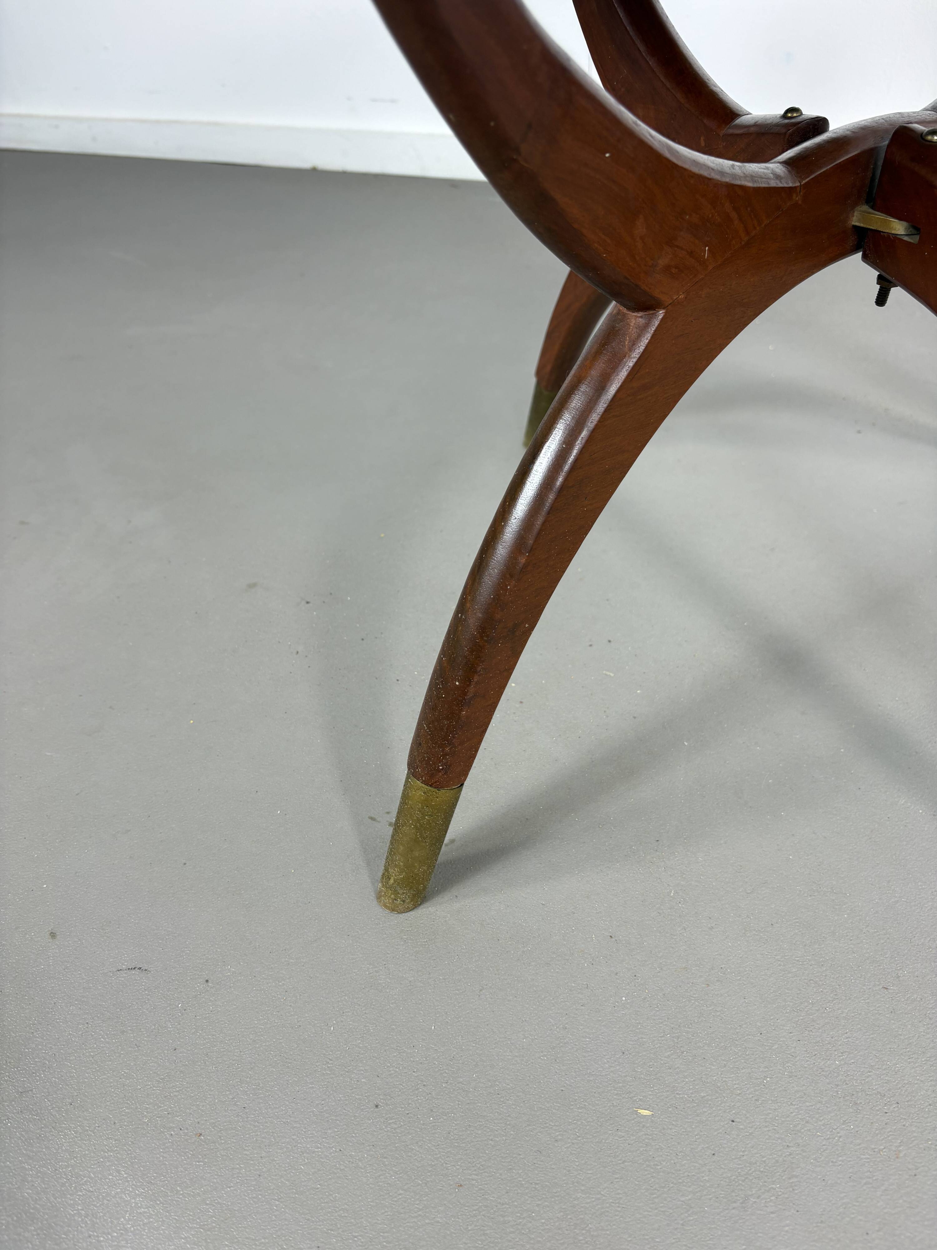 Spider Base Coffee Table with Brass Tray Top