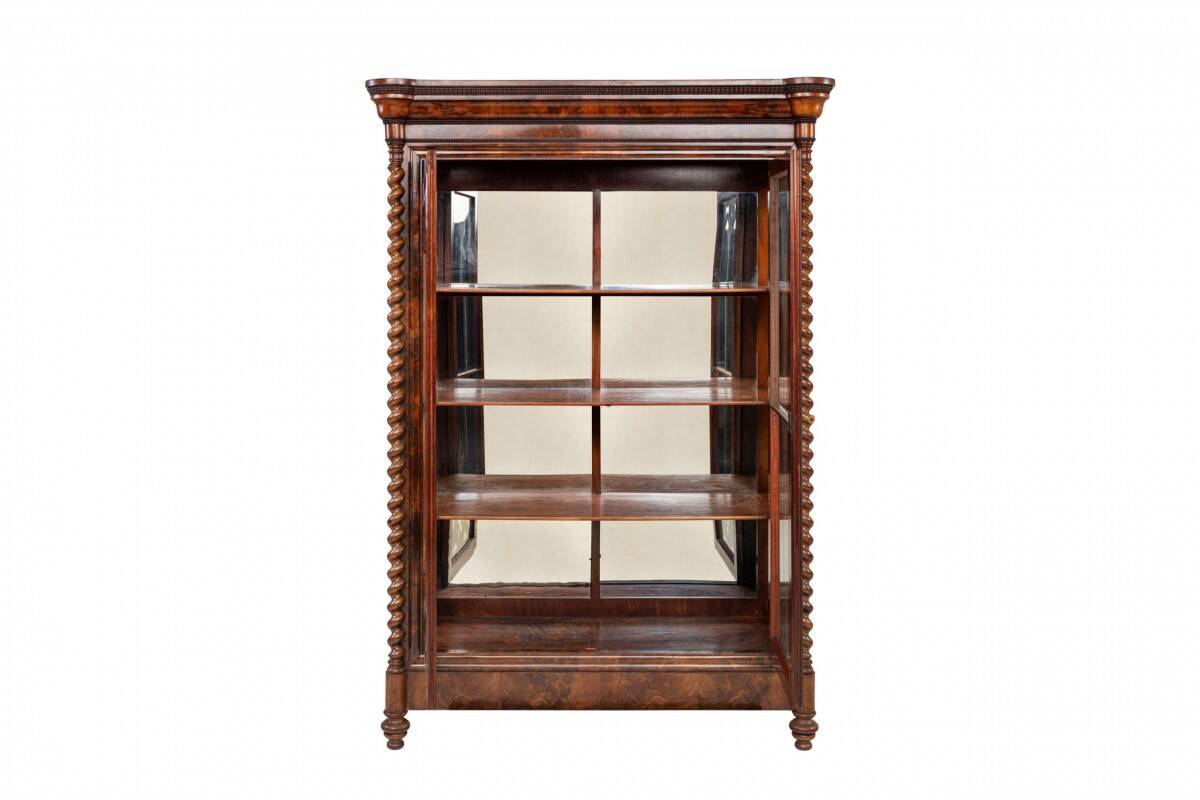 Biedermeier display case, Western Europe, ca. 1860.