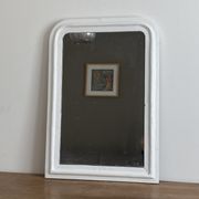 Miroir louis philippe at the end of the 19th century. 80x56. white.
