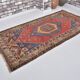 Tapis floral rouge et marron sku A32