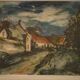 Painting The Village Lane reproduction 1960’s