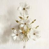 Murano glass flower wall light, Italy 1970