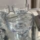Baccarat crystal champagne coupes, (Haut-Brion model?)