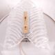 Murano glass wall lamp with frosted effect, 70s design