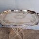 Silver metal tray 57 cm early 20th rectangle