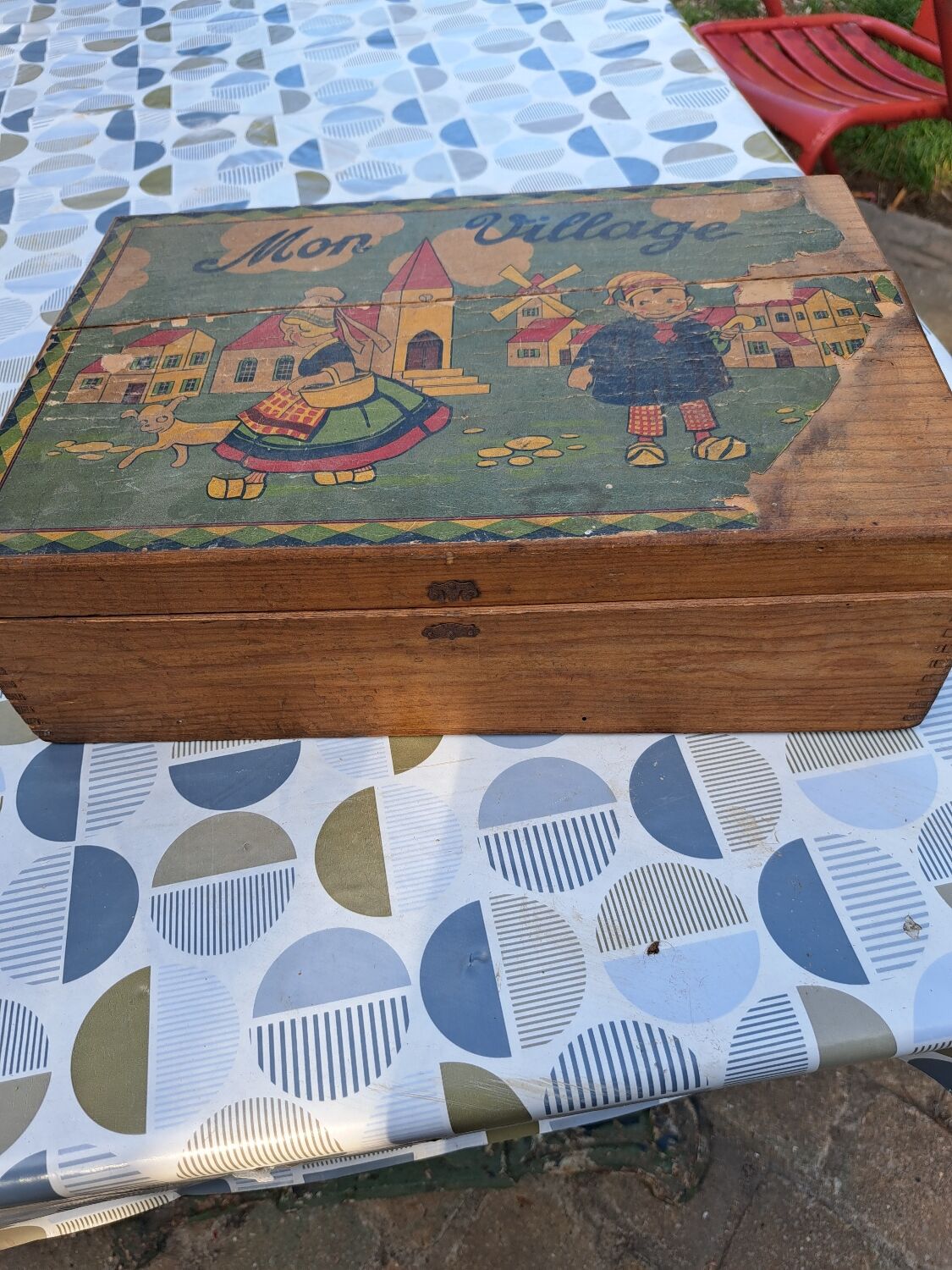 Old wooden construction toy