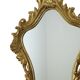 Small Vintage French Gold Baroque Mirror Crested Mirror Resin 1960s
