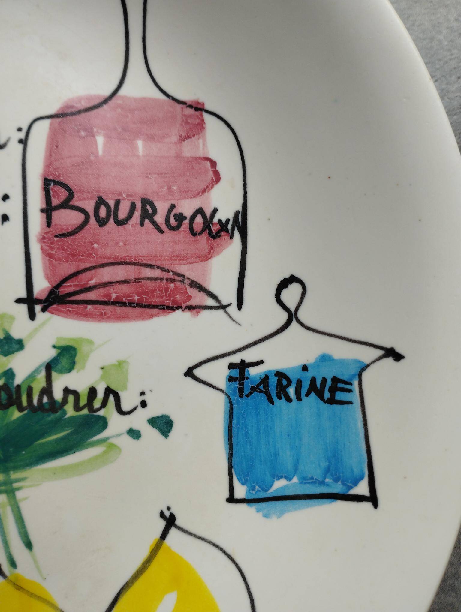 Antique plate by Lili Voltz 1950 - 1960