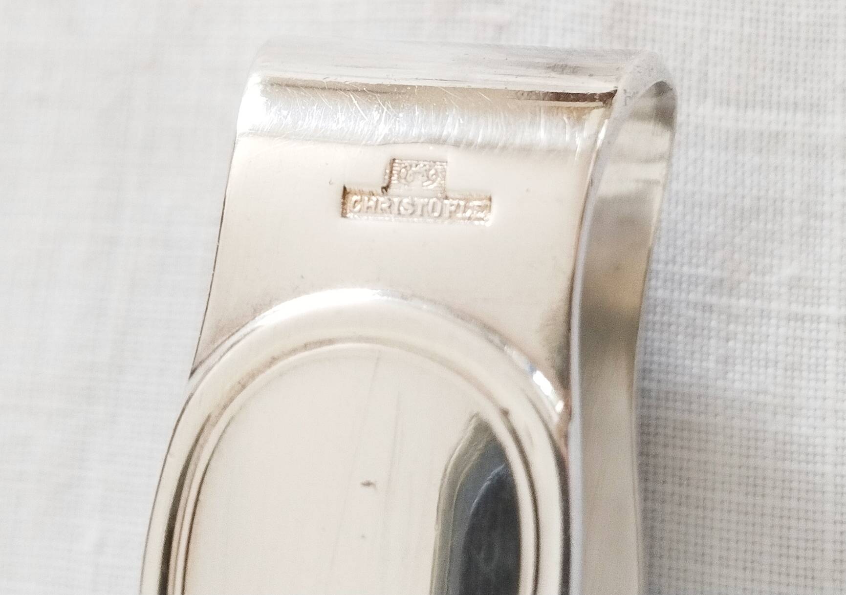 Christofle silver-plated sugar tongs, Albi model