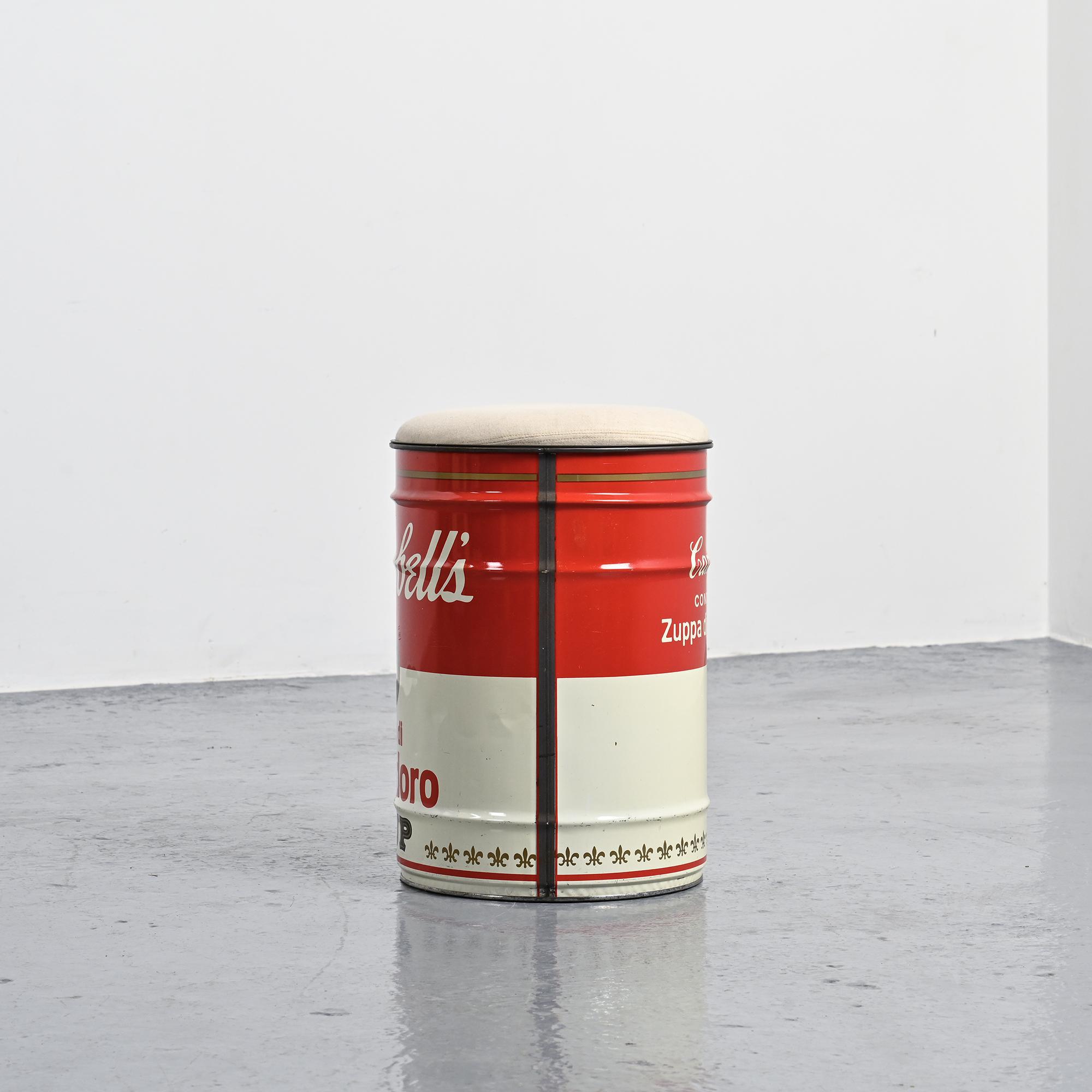 Tabouret « Campbell's Soup Can » par Dino Gavina, Ultramobile Simon, 1971