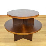 Art-Deco pedestal table in walnut 1940