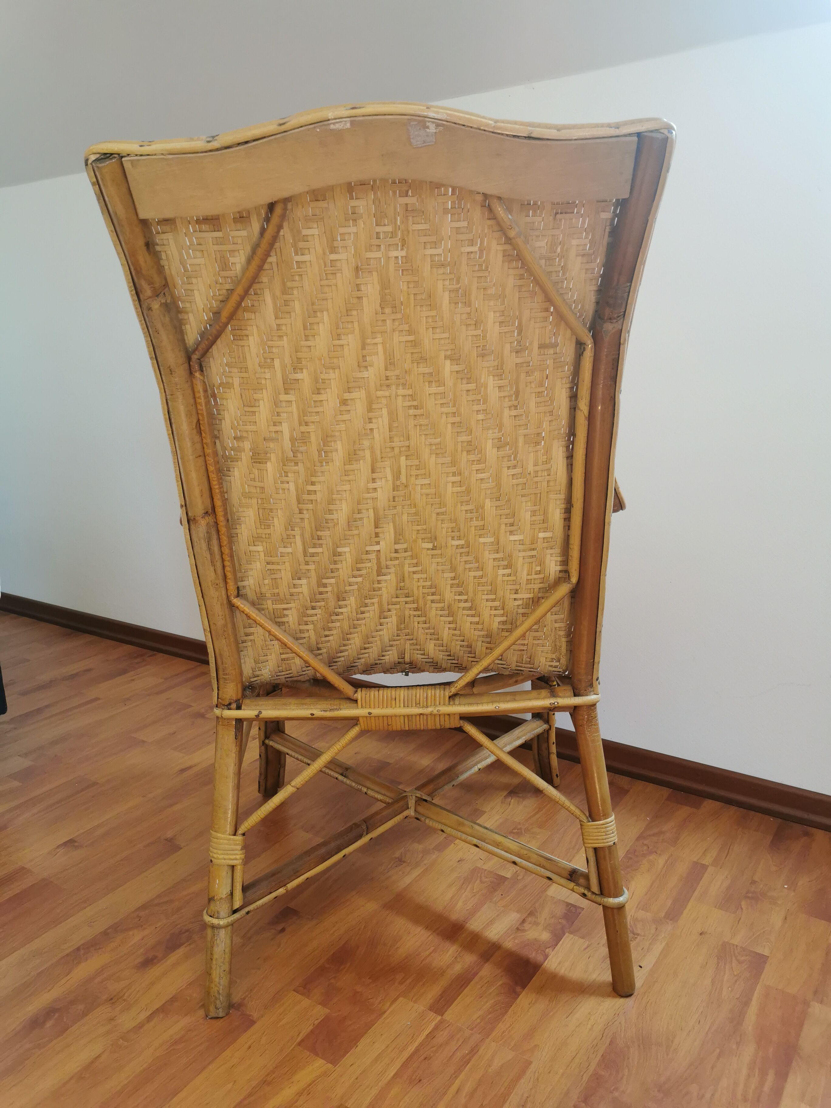 Rattan/wicker armchair 30s