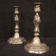 Pair of Italian silvered metal candelabras from 20th century