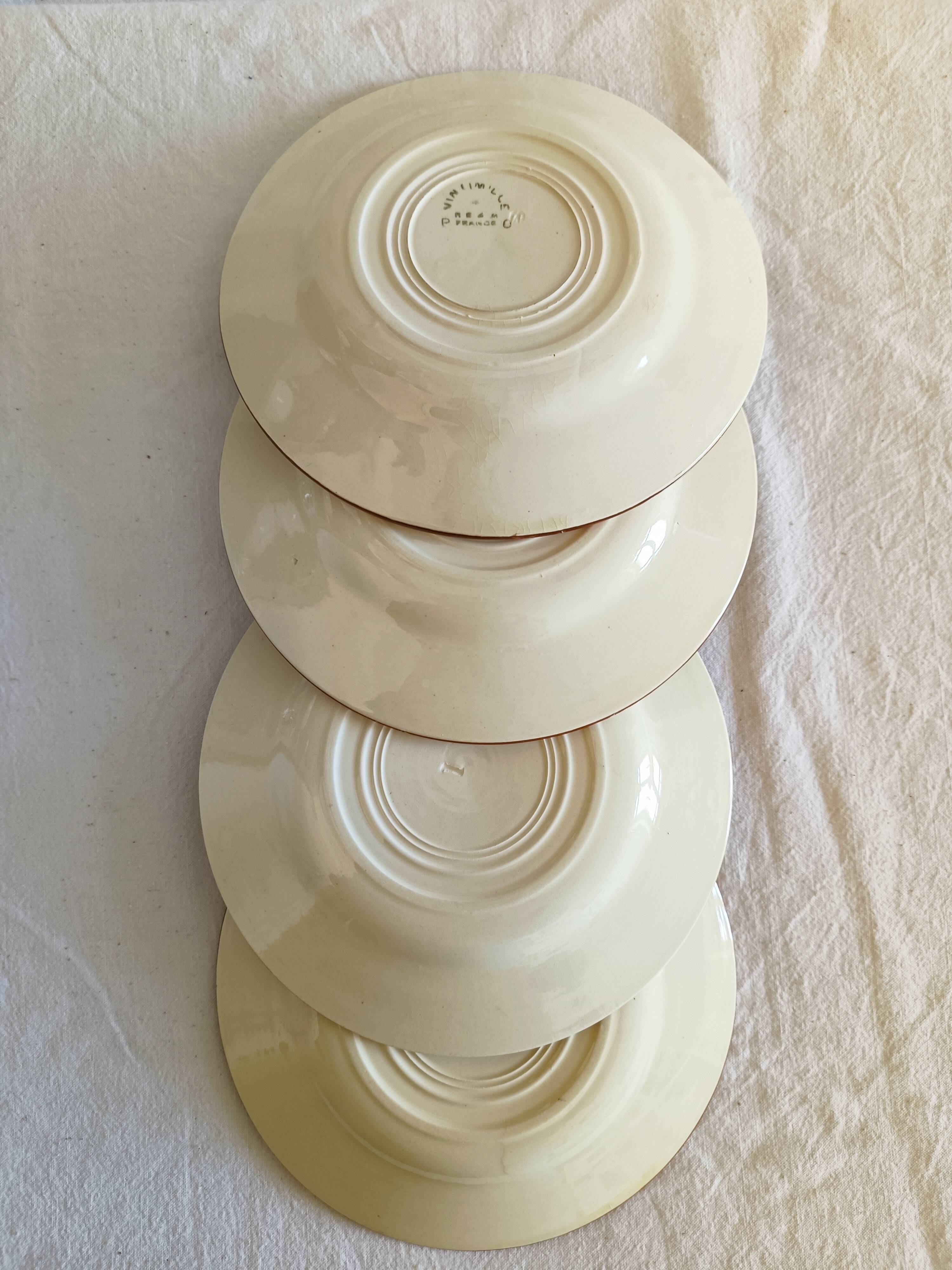 Assiettes à dessert H.B.C.M Vintimille