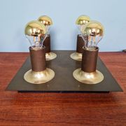 Space Age Wall Light/Ceiling Light in brass, Cosack Leuchten, 1970