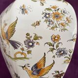 Moustiers earthenware vase, 40 cm